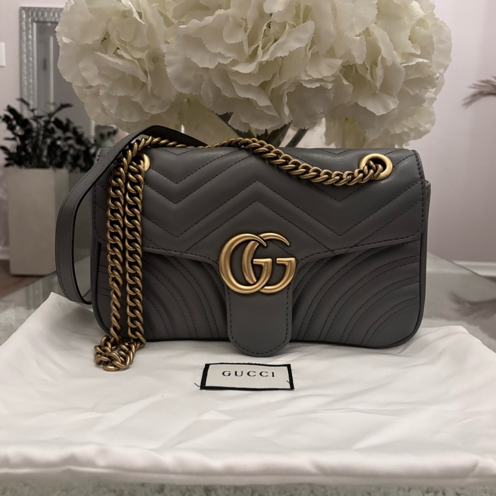 Luxury INSPIRED G G Marmont Leather Shoulder Bag
